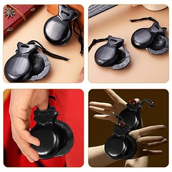 Amazon | Alasum 4個木製カスタネット フラメンコ ダンス用