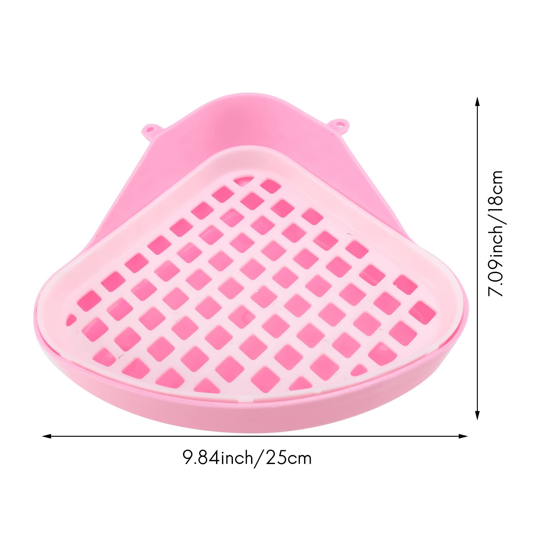 KJKVIVH Toilet Litter Tray,Small Animal Toilet Corner Potty, Pet Litter Trays Corner for, (Pink) - Image 3