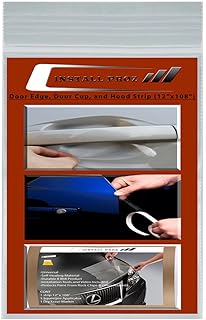 Install Proz * Self-Healing Clear Paint Protection Film Kits (Bundle 12"x108" Hood Strip, Door Edge, Door Cup)