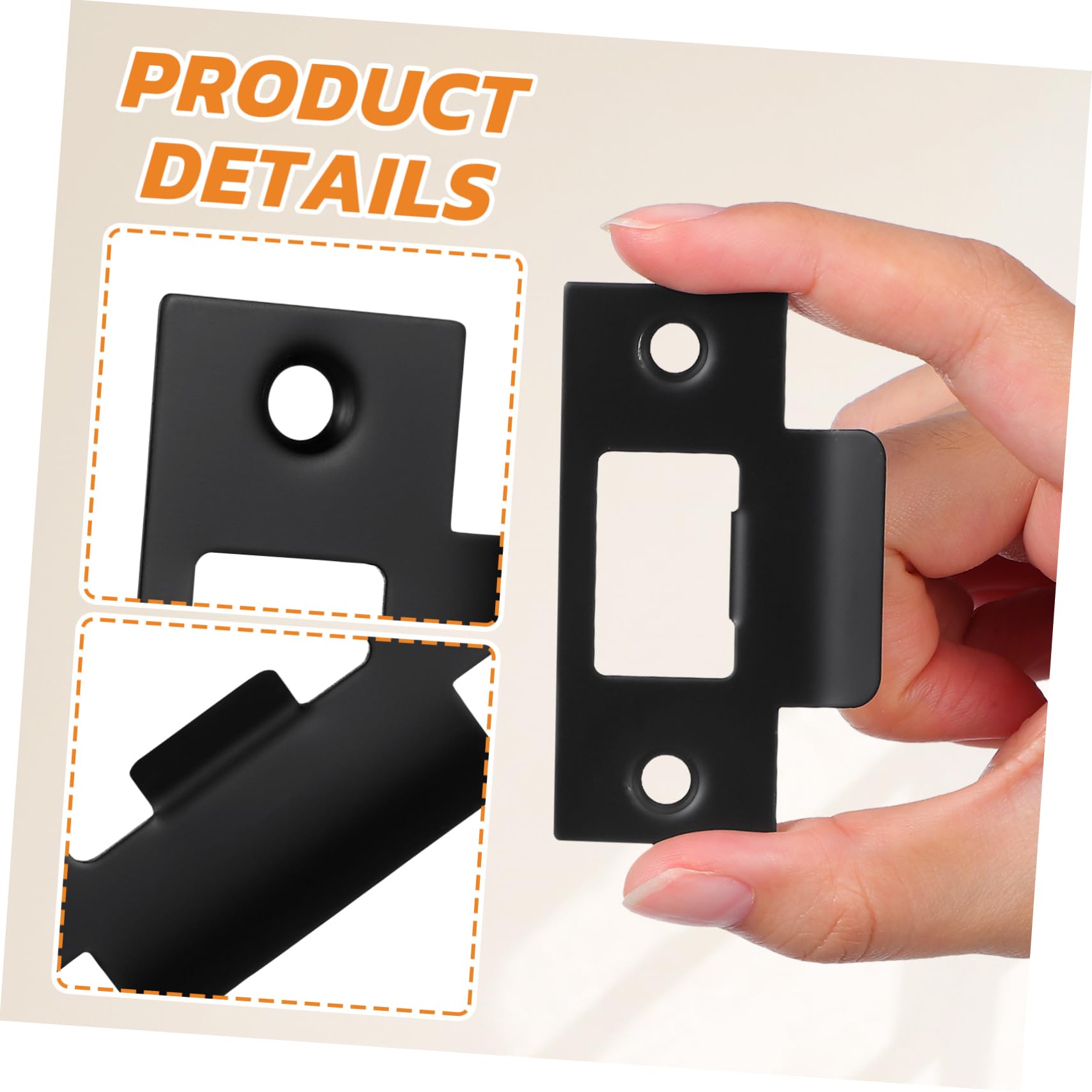 SHINEOFI 5 Ensembles Plaques De Renforcement Inoxydable Pour Serrures De Porte De Compatibles Avec Serrures À Pêne Accessoires De Porte Intérieure 4 Pièces * 5