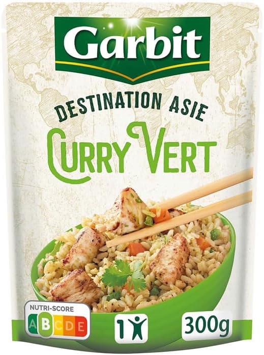 GARBIT Destination of Asia Rice z zielonym curry i kurczakiem w kuchence mikrofalowej 300 g