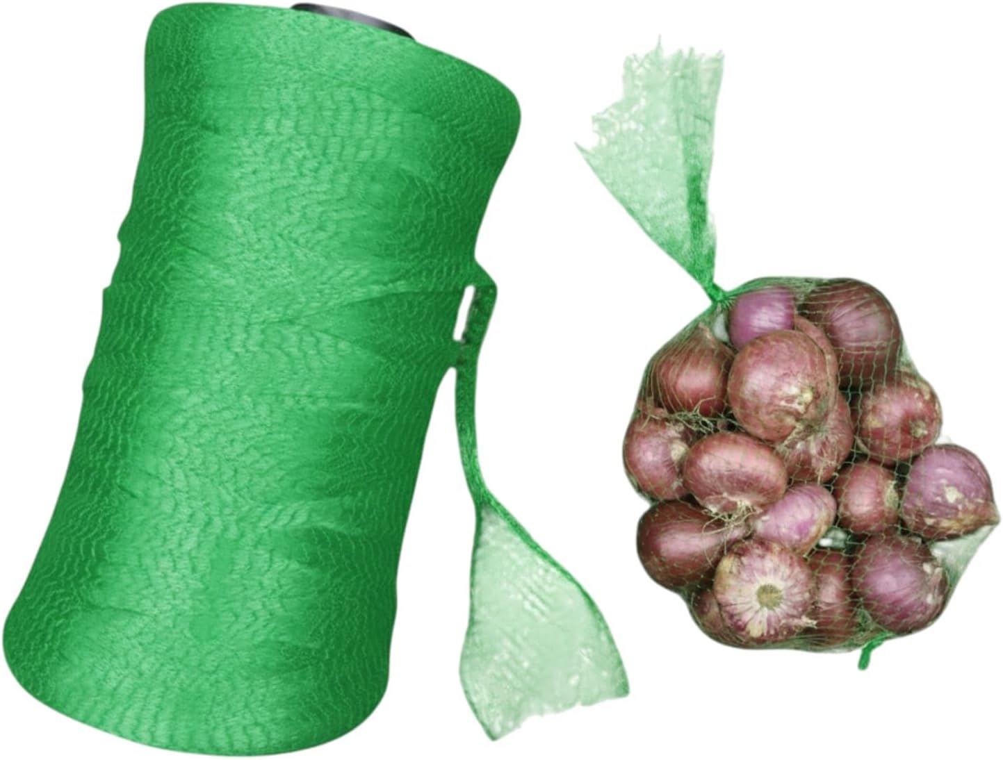Multipurpose Green Nylon Net Mesh Bag (15 Meters) - Heavy Duty Plastic Netting for Fruits, Vegetables, Seafood, Toys & Grocery Storage - Reusable & Durable Packaging Net | Shop Display Bag