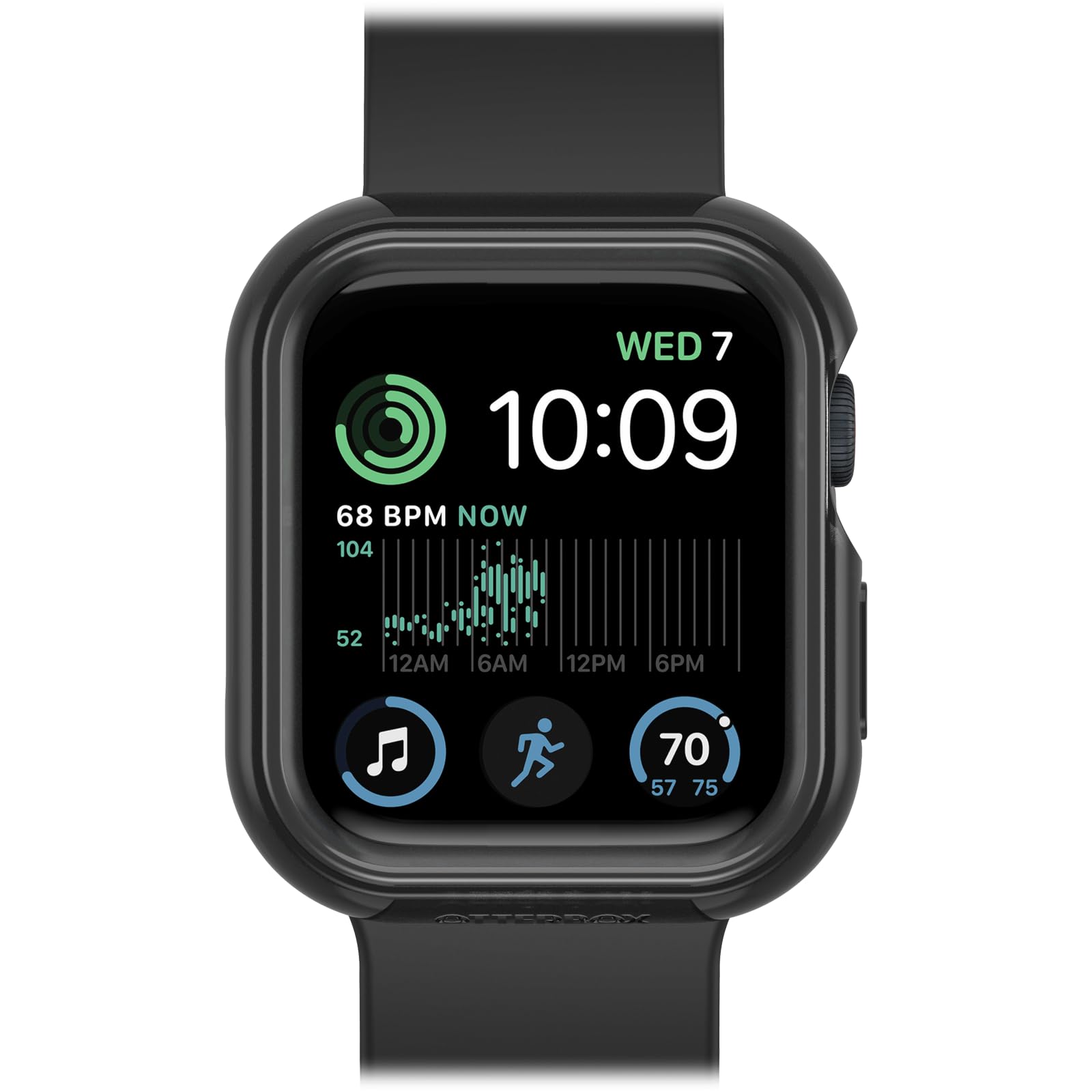 Watch Bumper OtterBox do Apple Watch Series SE (2nd/1st gen)/6/5/4-44mm, odporne na wstrząsy, odporne na upadki, smukłe etui ochronne na zegarek Apple Watch, chroni wyświetlacz i krawędzie, Czarne