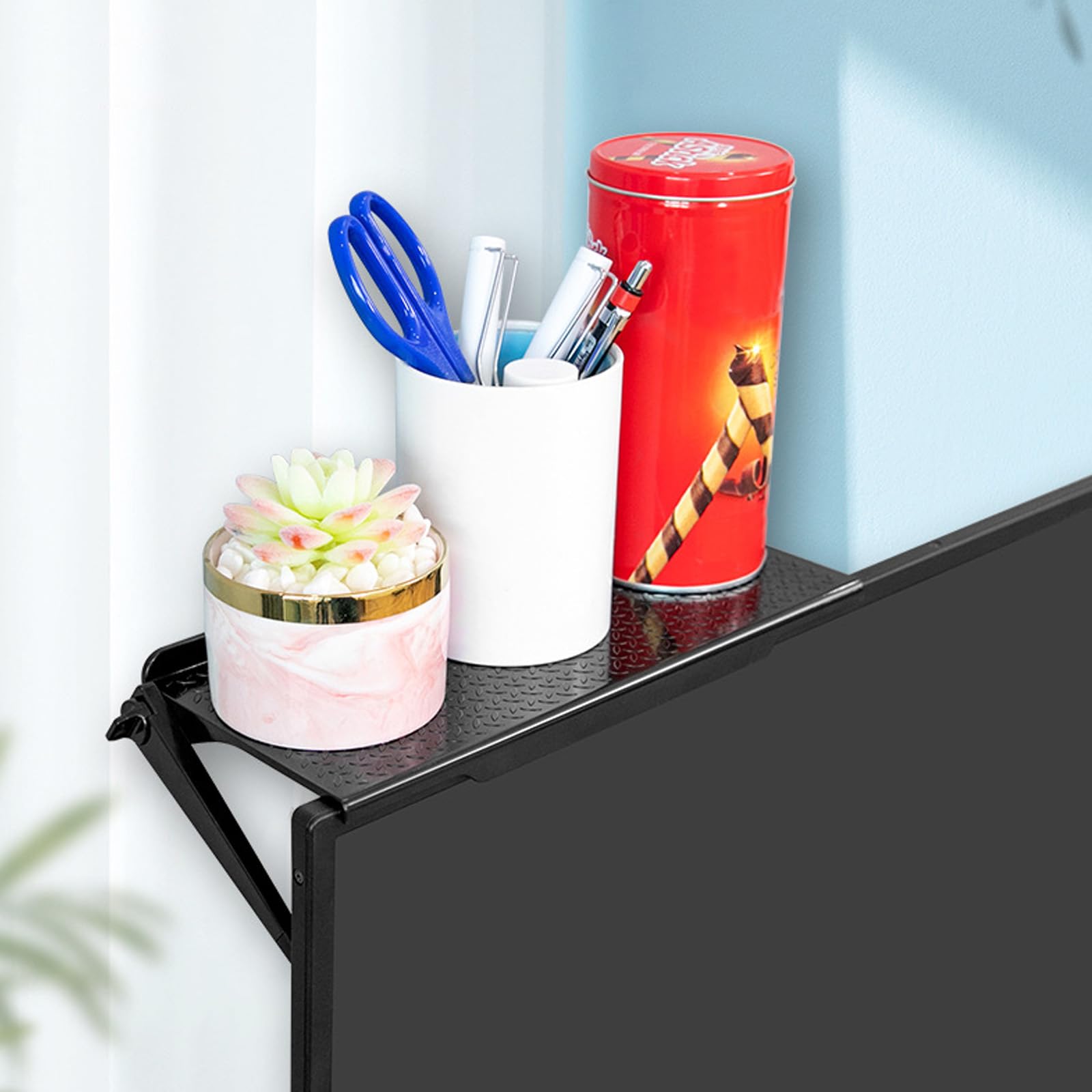 Organizador Mandos Cables Blulu Estante Superior De TV De 2 Piezas, Estante Ajustable Para Monitor De TV, Soporte Superior Fire Tv Stick