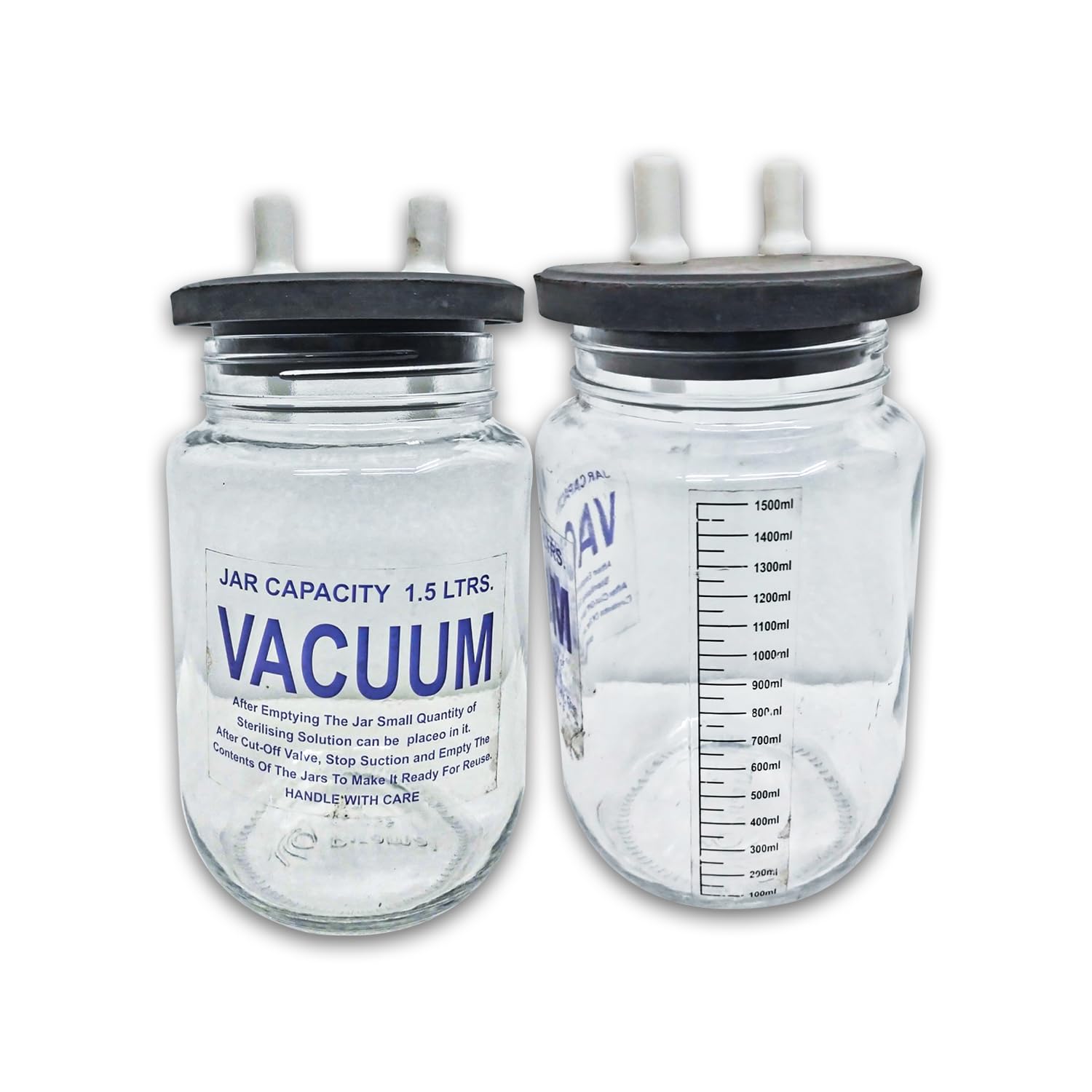 Jetflon Suction Glass Jar|Bottle 1.5 liter / 1500ml With 1 pcs Rubber Lid pack of 1 pcs (B0CNPG27BD) Amazon Price History, Amazon Price Tracker
