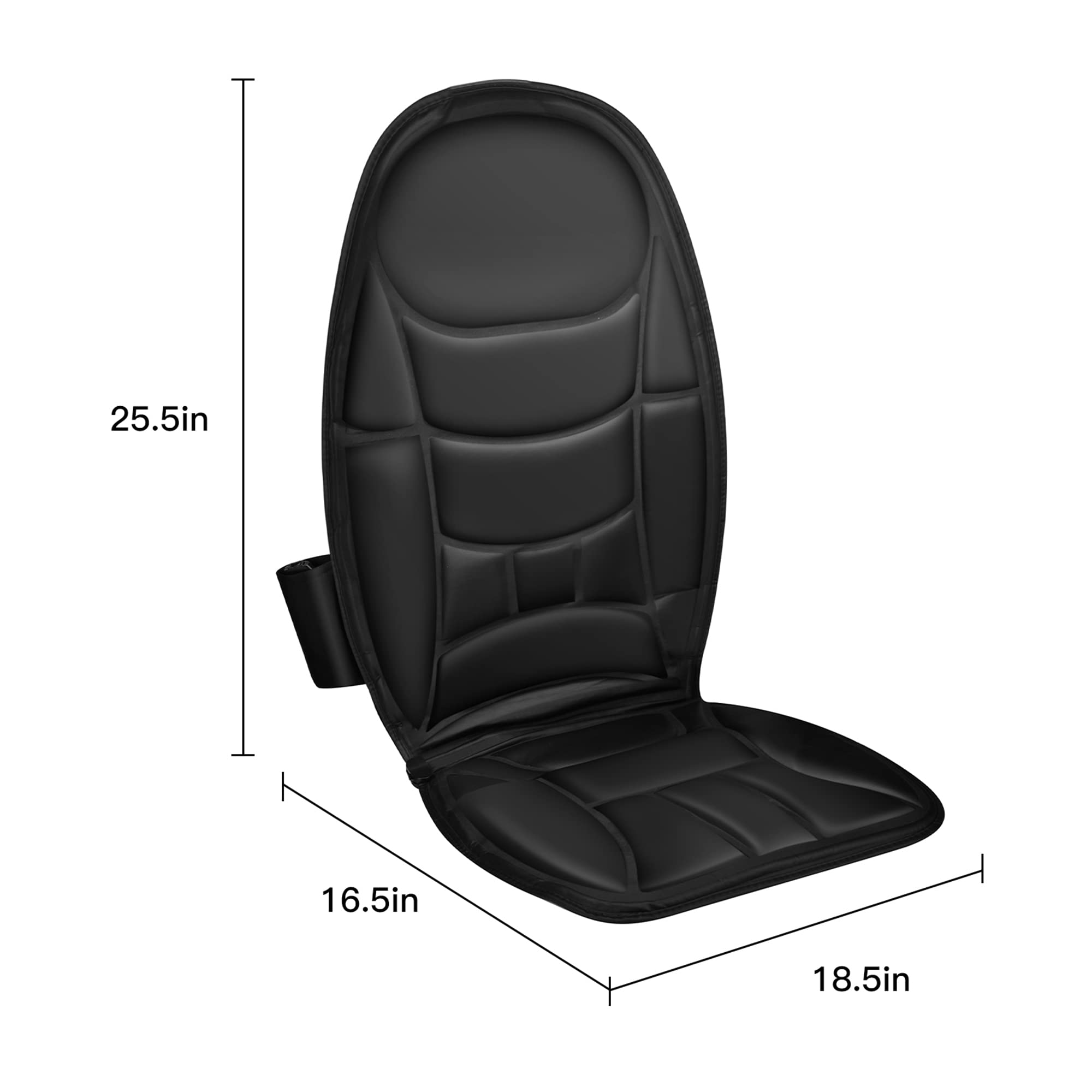 Homesnew Heated Massage Chair Pad, Full Back Massager with 9 Vibration