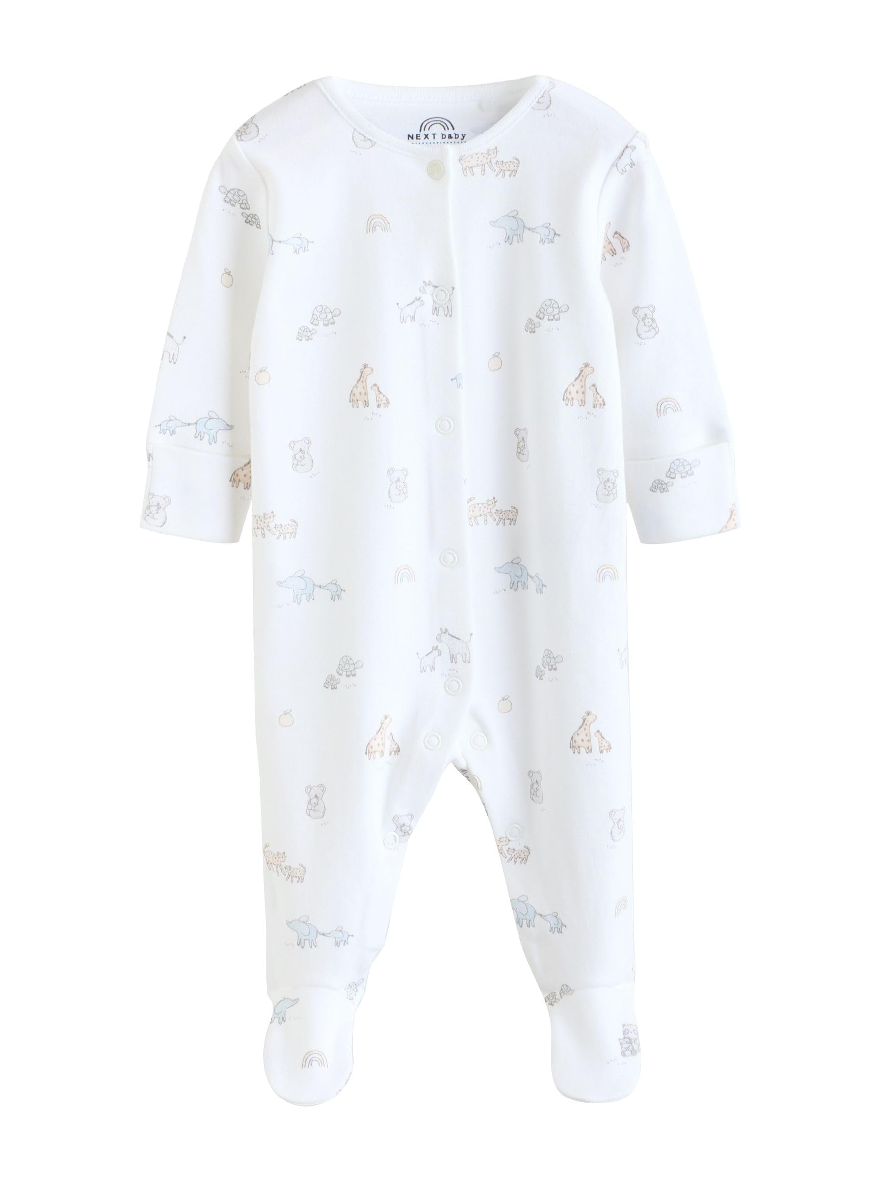 NEXT Baby Gerippte Babyschlafanzüge, 3er-Pack