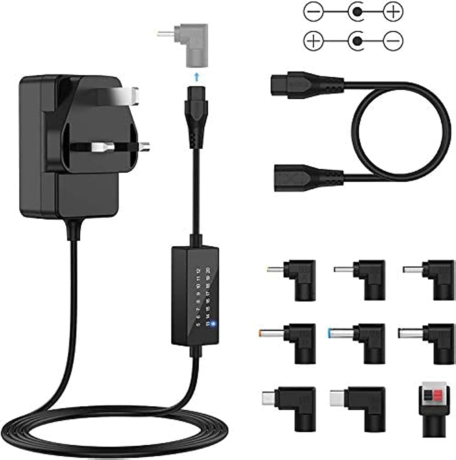 IBERLS Universal AC to DC Adapter, 5V 6V 7V 8V 9V 10V 11V 12V 13V 14V 15V 16V 17V 18V 19V 20V, 1A 1.5A 2A 3A Switching Power Supply for Household Electronics, Speakers, LED Strips