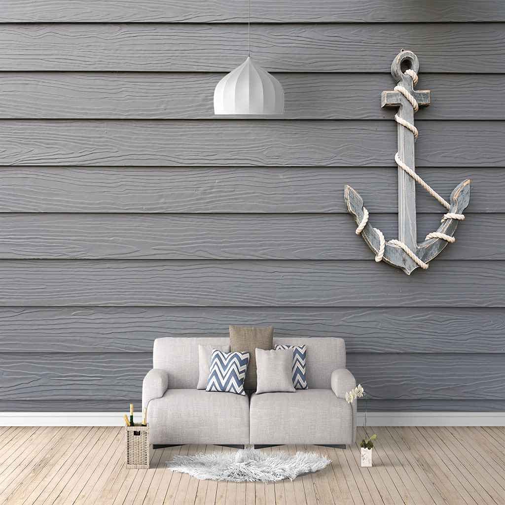 Ancre de navire gris vintage papier peint panoramique pour grand salon
