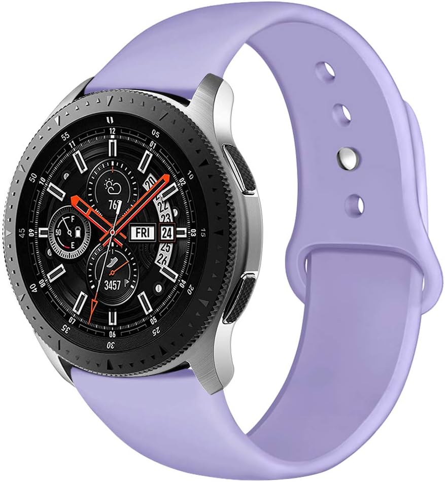 Latband Sport Straps Compatible for Samsung Galaxy Watch 46mm/ Gear S3 Classic/Frontier Watch, 22mm Soft Silicone Band Replacement Wristband for Samsung Galaxy Watch SM-R800NZSAXAR Smart Watch
