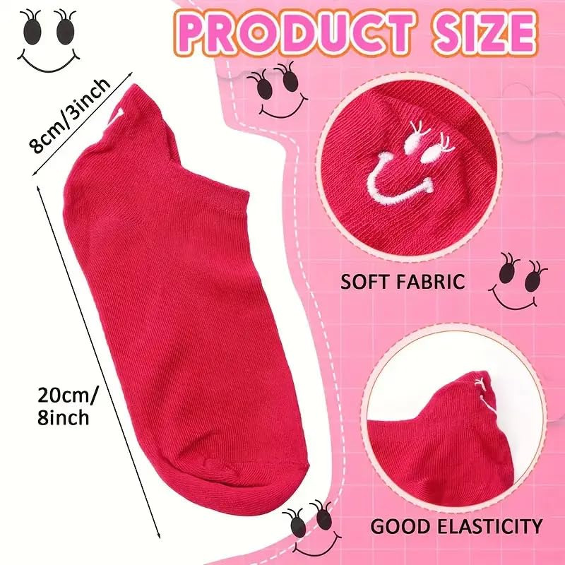 1Pair Fashionable Pure Cotton Socks Set, Soft Breathable, Elastic, Non - slip, Good for Home Sports3