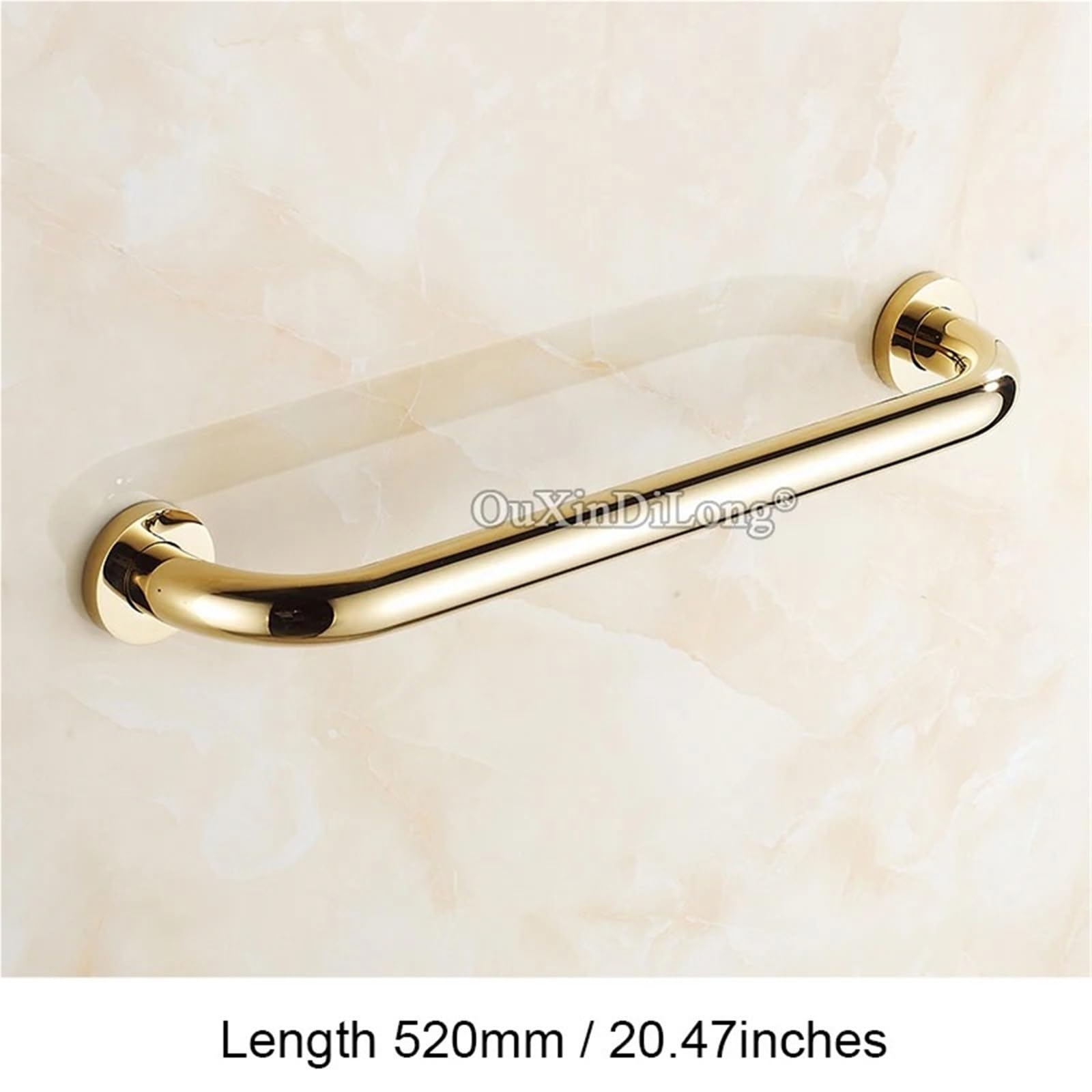 Barras de Apoyo para baños Baño Bañera Inodoro Pasamanos Barra de Agarre Cabina de Ducha Asa de Apoyo de Seguridad Recta Toallero(Length 520mm)