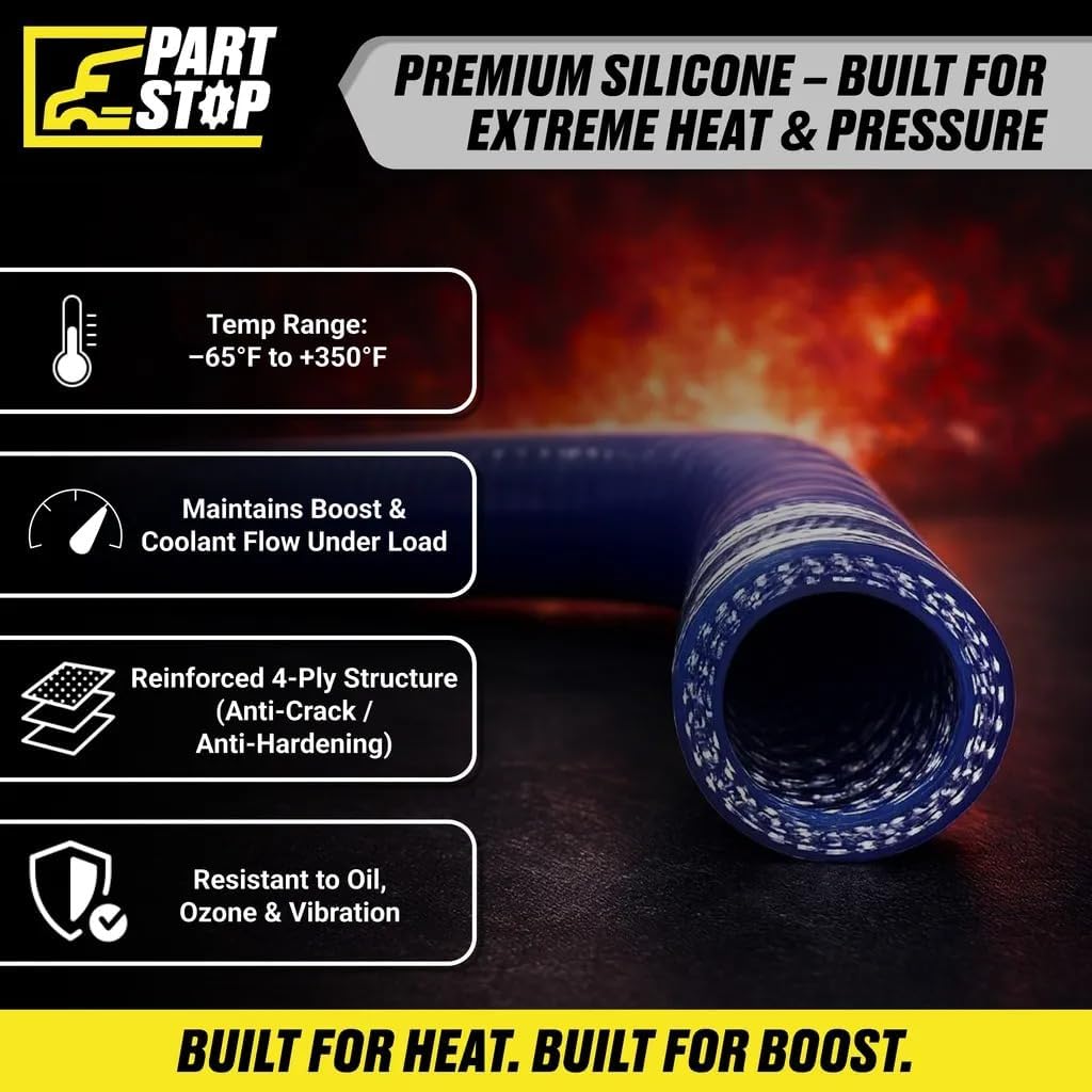 Charge Air Cooler Hose – Compatible with Universal Heavy-Duty Truck Applications | 1 in ID 6 in × 6 in 90° Elbow Connector | Replacement for 561.18100