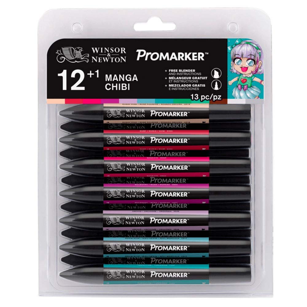 Winsor & NewtonProMarker 12 + 1 Manga Chibi Set