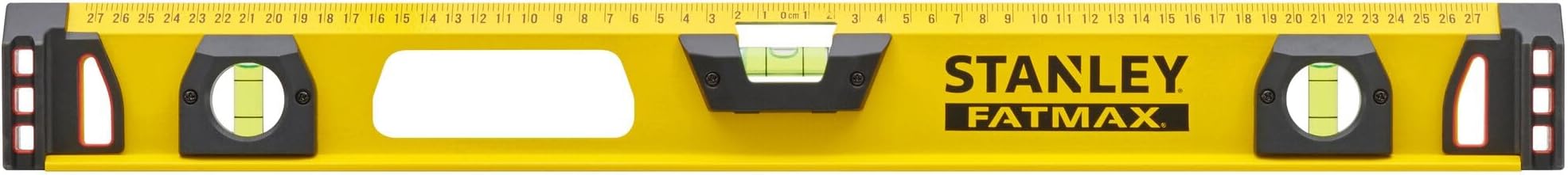 ستانلي 1-43-553 ملف تعريف I-Beam 60 سم FatMax Range - هيكل من الألومنيوم المقوى - 3 قوارير عالية الوضوح - 2 نعال آلية - 2 مقابض ثنائية المواد - امتصاص الصدمات