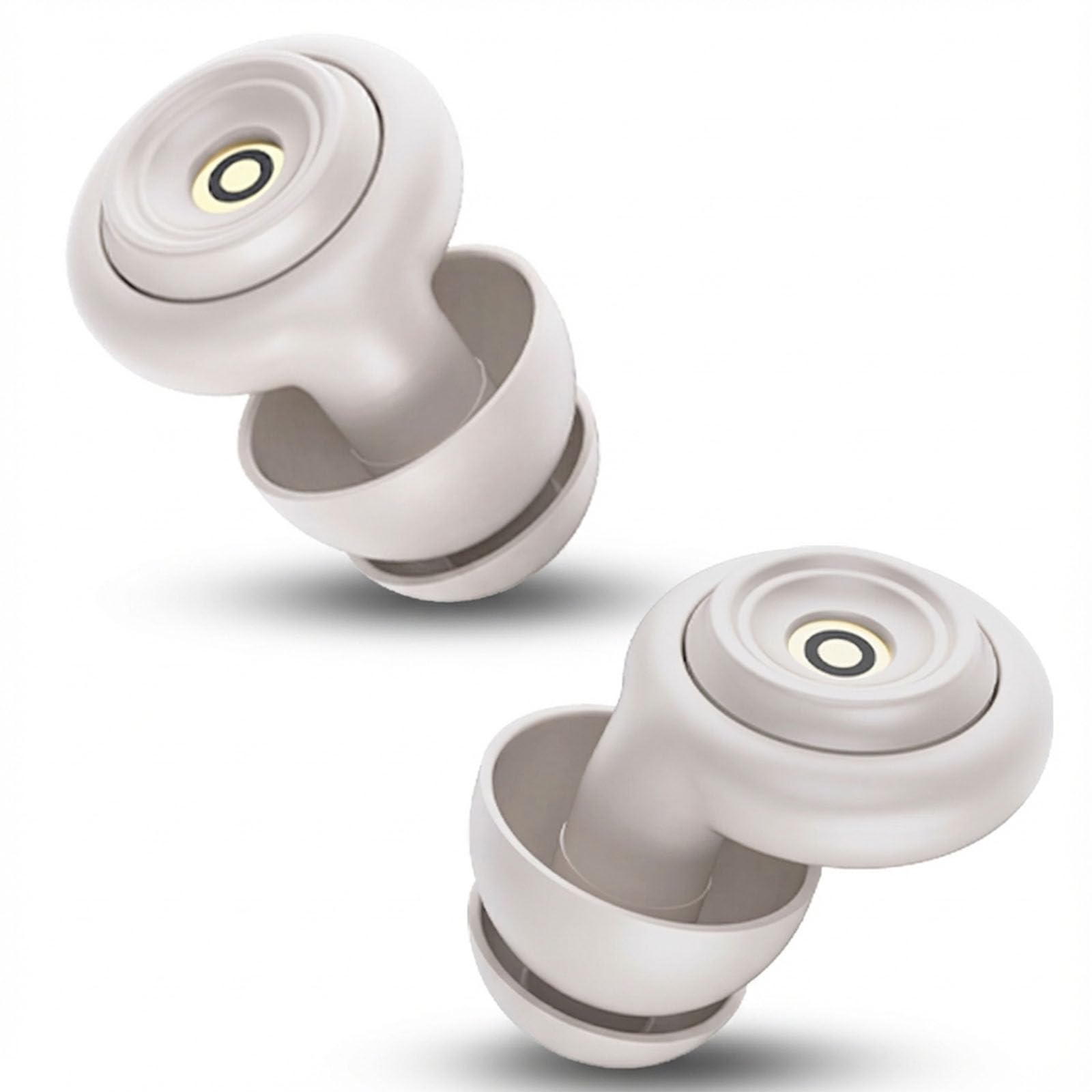 - Noise Reducing Earplugs for Sleep, Swimming, Travel, Concerts, Focus and Work, 50dB Noise Reduction Washable Silicone Ear Plugs with Filter Tech, 5 Pairs of Ear Tips & Carrying Case(Beige)