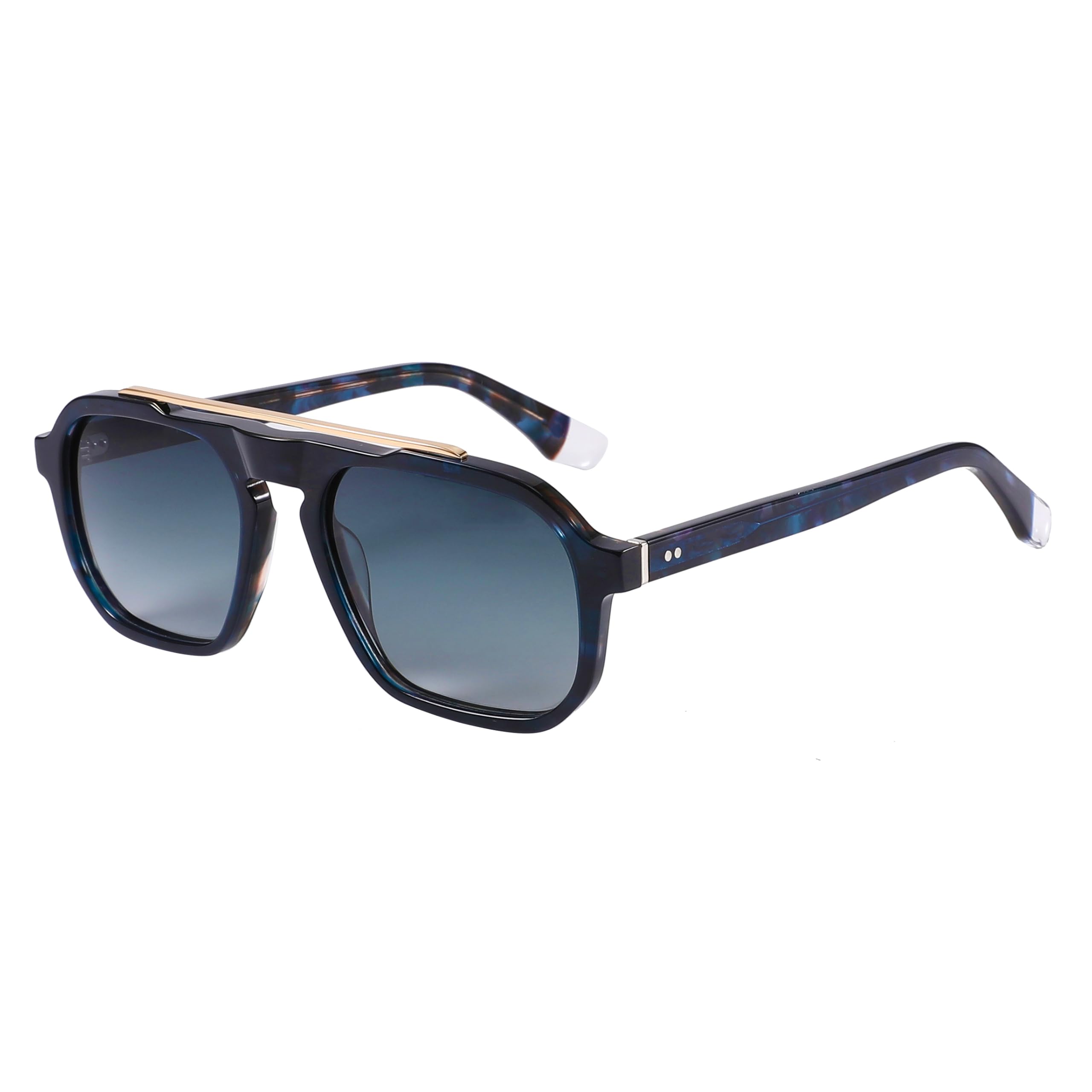 OUANGANC Square Aviator Polarized Sunglasses for Women Men 70s Vintage