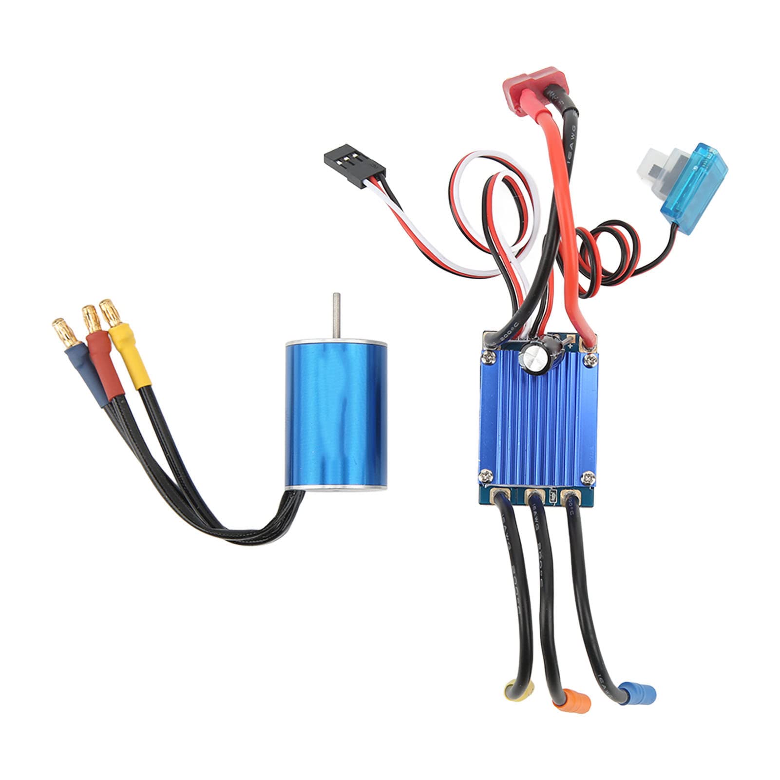 RC Brushless Motor ESC, 2435 4500KV Motor 25A Elektronischer Geschwindigkeitsregler Combo Set für HSP für 1/16 1/18 RC Car