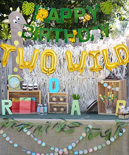 Jungle-Birthday-Party-Decorations-Safari-ballonnen-Garland-Arch-Kit-benodigdheden-TWEE-WILD-dierenballonnen-groene-kunstmatige-palmbladeren