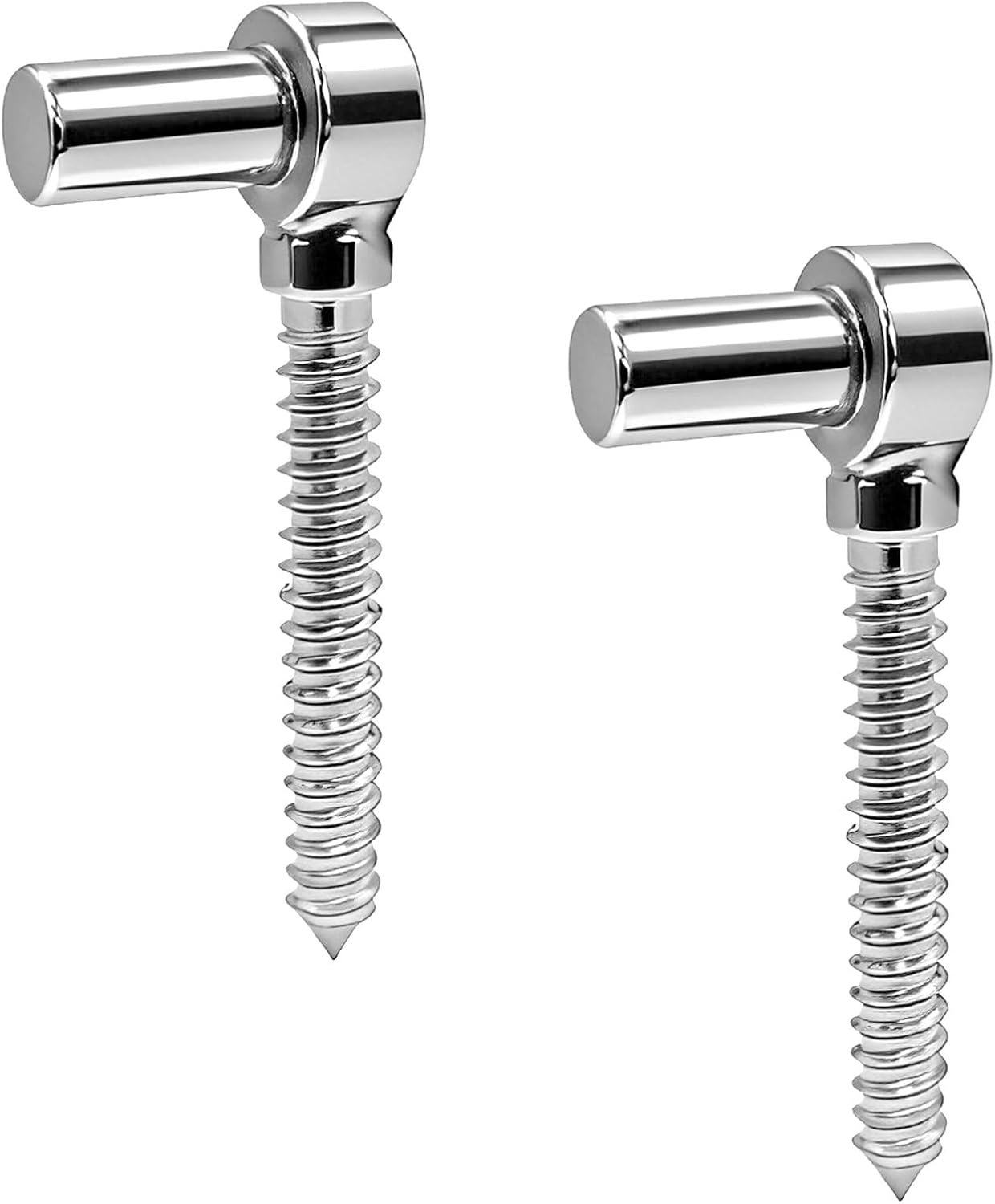 2 Pcs 5/8" Screw Bolt Hook Gate Hinges Gate Hinges for Farm Wooden Gates M12 Stainless Steel Gate Pin Hinges for Garage Gates