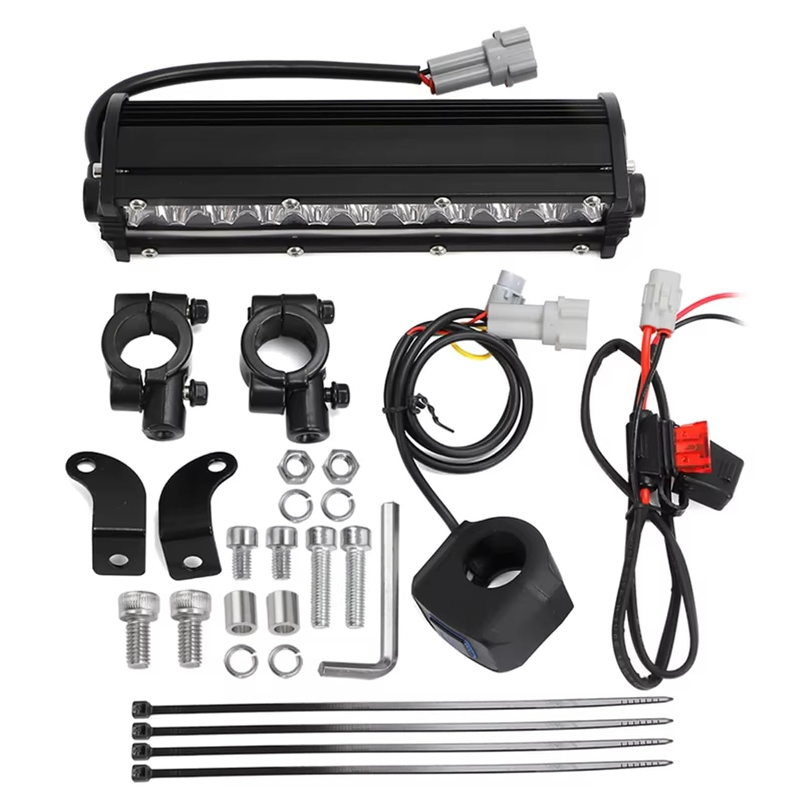 Generico per CRF125F per CRF125FB CR125R XR250R XR650R Kit Barra Luminosa fari a LED La Maggior Parte manubri da 7/8" Faro Moto