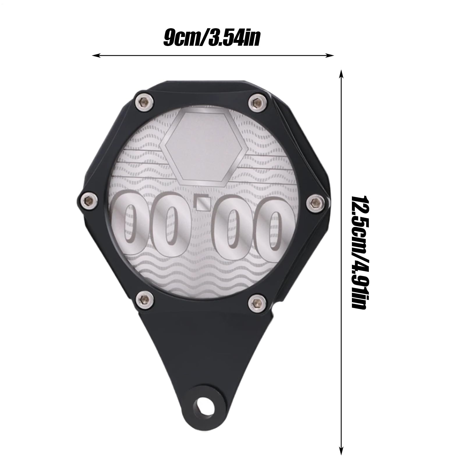 Soporte para permisos de disco fiscal para motocicleta, soporte hexagonal para placa de impuestos, soporte de aluminio impermeable para tarjetas con llave para ciclomotor ATV