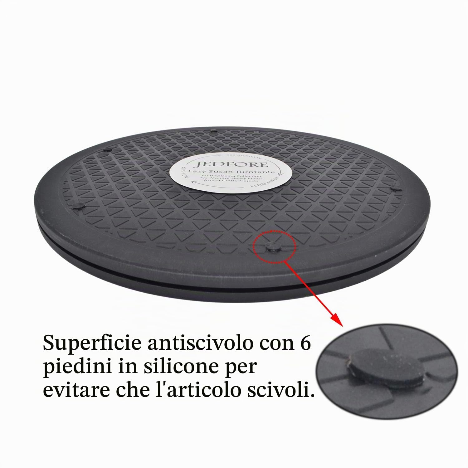 Supporto girevole a 360°, multiuso, resistente, con cuscinetti a sfera per TV di grandi dimensioni, monitor del computer, Lazy Susan (30,5 cm)