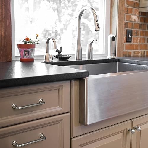 Miniatura 4 de Goo-Ki Paquete de 6 pomos modernos de níquel cepillado para gabinetes, tiradores de cajón de níquel satinado, manijas de tocador de plata mate