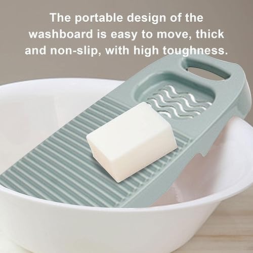 Miniatura 3 de Tabla de lavado de plástico para el hogar, tabla de lavado de manos con soporte para jabón, tabla de lavandería de alta dureza para suministros