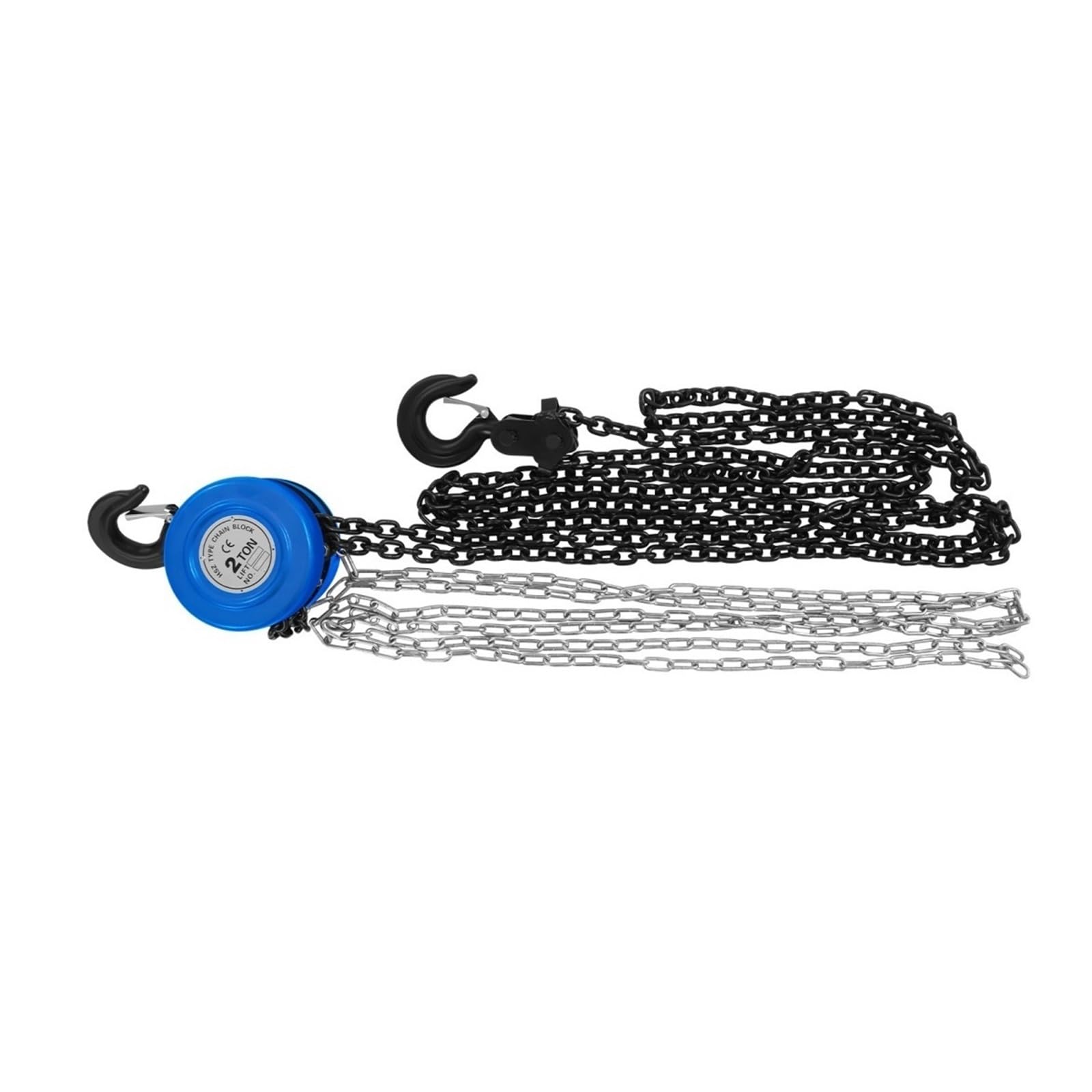 Seilwinde Elektrisch Handkettenzug 2T Manuell 3m 20Mn2 Q235 Stahl für Fabrikbauernhof Garage Lager Baustelle Heben(Blue)