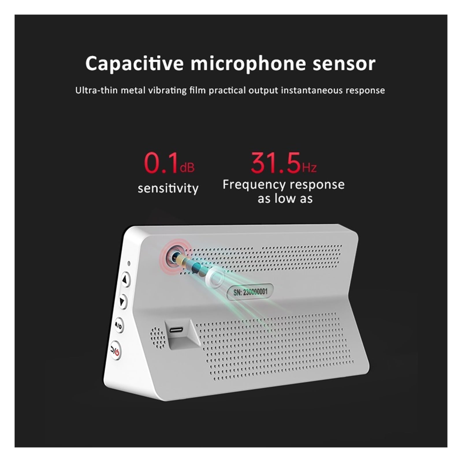 Medidor De Ruido Decibelios 4 En 1, Nivel Sonido 30 DB A 130, Monitor Audio, Temperatura Y Humedad Con Visualización Tiempo PrecisióN Extremadamente Alta