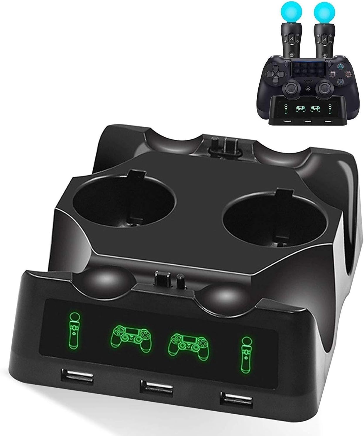 EEEKit in PS4 Controller Charger, Fast Charging PS4 Charger Dock  Station Stand for PS4 Controller PS VR Move Motion