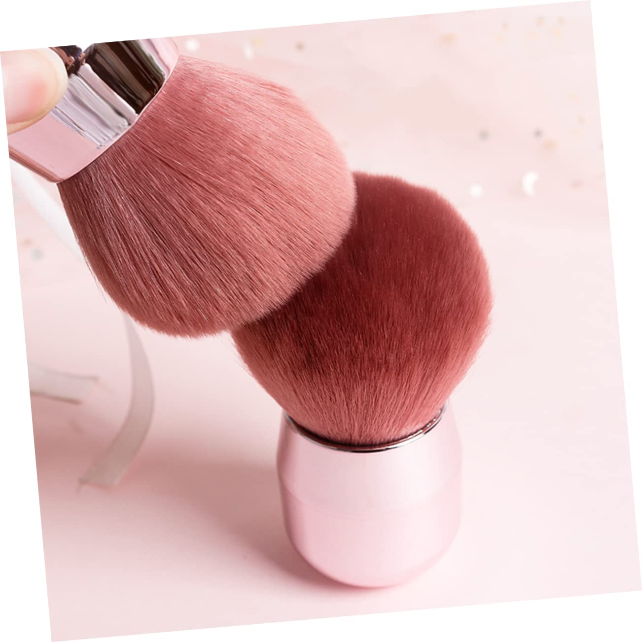 MAGICLULU 6 Pz Pennello per trucco Blush per fondotinta pennelli make up professionali pennelli professionali make up pennello blush pennello per il trucco portatile pennello per cipria rosa