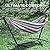 PNAEUT Double Hammock with Space Saving Steel Stand Included 2 Person Heavy Duty Outside Garden Yard Outdoor 450lb Capacity 2 People Standing Hammocks and Portable Carrying Bag (Coffee)