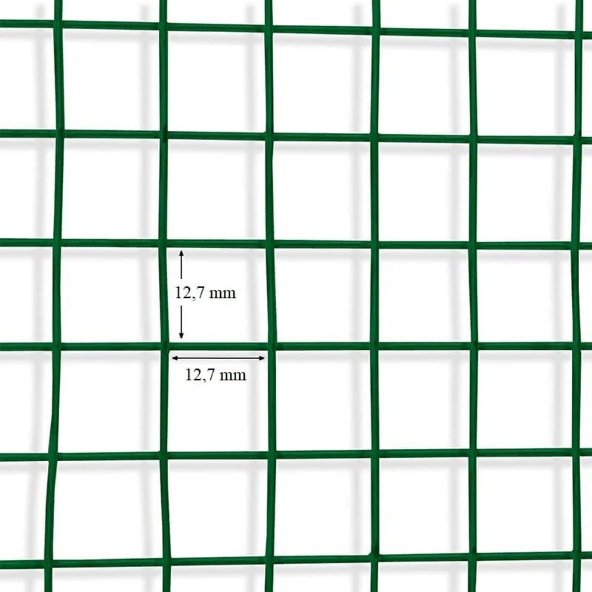 Rete Metallica per Recinzioni Giardino (1 x 10 metri), Rete Metallica Plastificata per Recinzione Pollame, Animali e Piante, Colore Verde