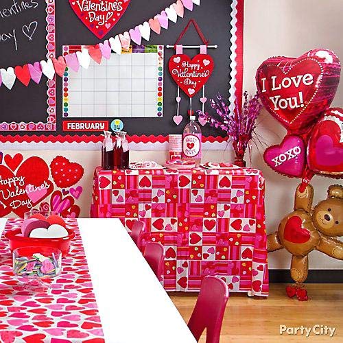 4 Pack Felt XOXO Garland Banners - Red Valentine's Day Decor For Parties, Weddings, Anniversaries