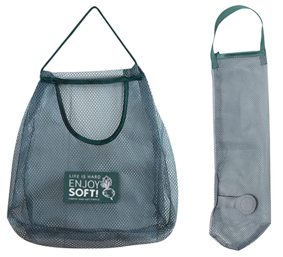 DurReus Kitchen Grocery Shopping Bag Holder Travel Mesh Shower Caddy Tote Root Vegetables Storage Bags Pack 2