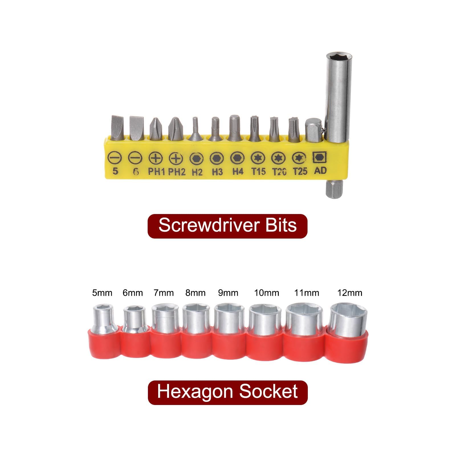 TOP-VIGOR 24Pcs Flexible Screwdriver Bit Extension Kit - Image 4