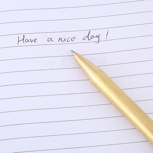 Miniatura 3 de Hztyyier EDC Pen - Bolígrafo de latón con bolsillo y perno de acción delicado, para el hogar, escuela, oficina, papelería, regalo