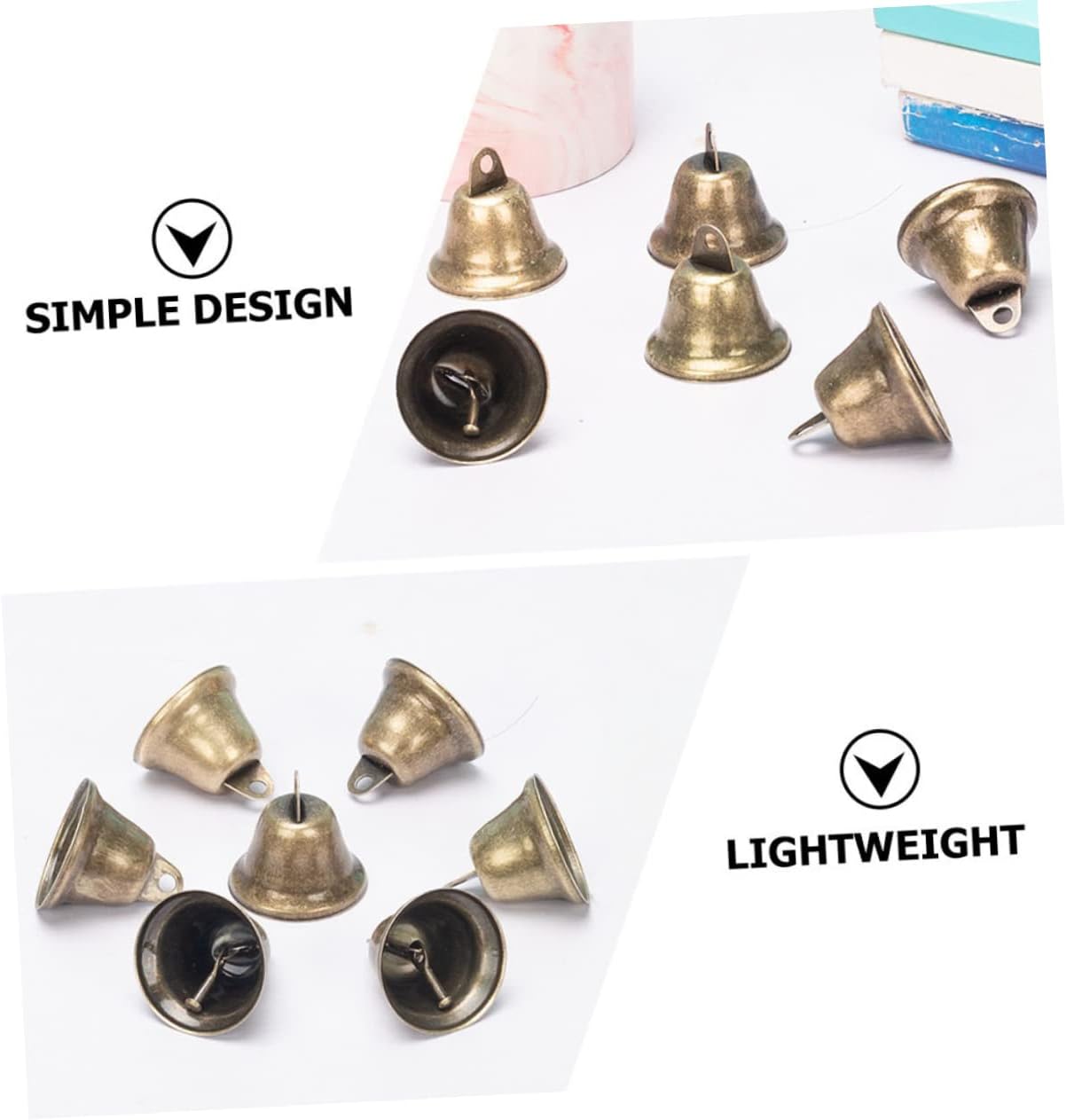 Bell,wall hanging decoration 100 Pcs The Bell Craft Bells Vintage Bronze Jingle Bell Mini Bells for Crafts Brass Bell Hanging Witch Bells Vintage Style Brass Bell Ornament Crafts Gold Iron Trumpet Acc
