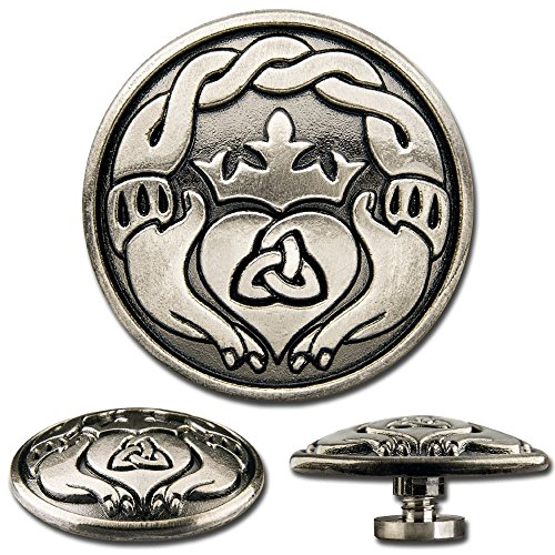 Hoppe & Masztalerz Celtic Concho Schraubzierniete, Zierniete, Schraubniete, Screwback Concho, Keltisch Calddagh No. 1 Cover