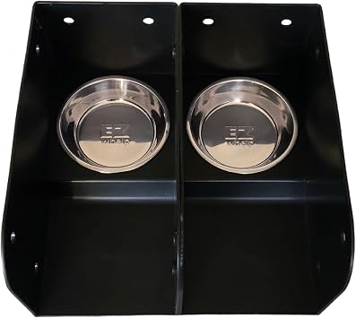 EZwhelp Modular Puppy Feeding Station, Food-Grade Stainless-Steel Puppy Bowls for Food and Water, Pack of 2