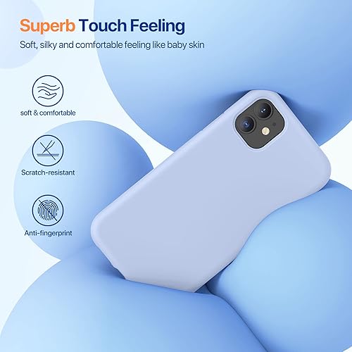 Miniatura 1515 de Miracase - Funda diseñada para iPhone 11 con protector de pantalla, funda de goma de silicona líquida, protección total contra caídas y a prueba