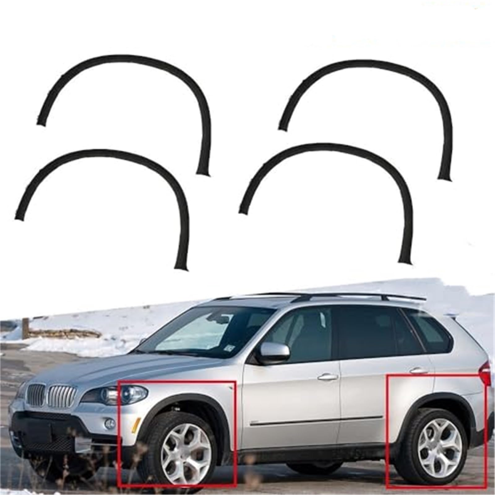 Nadkole boczne samochodu błotnik Auto flary czarny błotnik koła