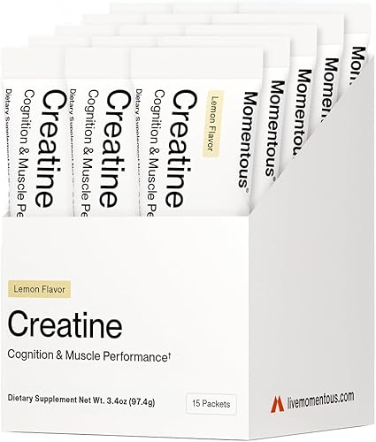 Miniatura 10 de Momentous - Polvo de monohidrato de creatina - Polvo de creatina Creapure - Apoya la fuerza, el músculo magro y la recuperación para hombres
