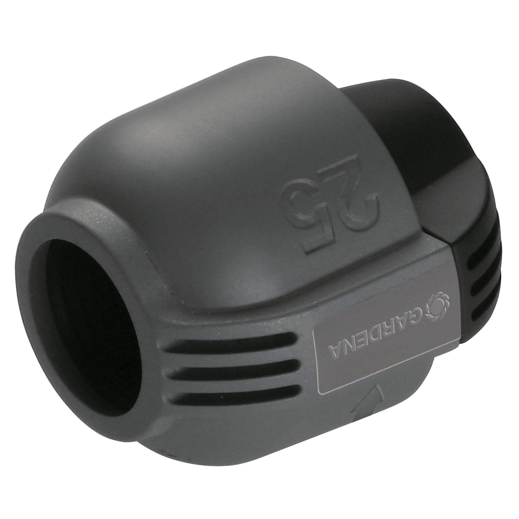 Gardena Yağmurlama sistemi uç parçası: Gardena döşeme borusu için kilit parçası, boru bağlantısı 25 mm, Quick&Easy bağlantı teknolojisi, Gardena döşeme boruları ile uyumlu, siyah (2778-20)