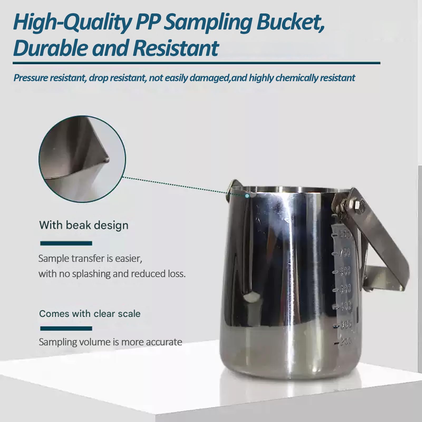 ExtendableWater Sampler Pole 1.9ft23ft con 500ml/1000ml Dipper per acqua ing Envirntal Monit Lab Campionamento Quali Strumento di analisi