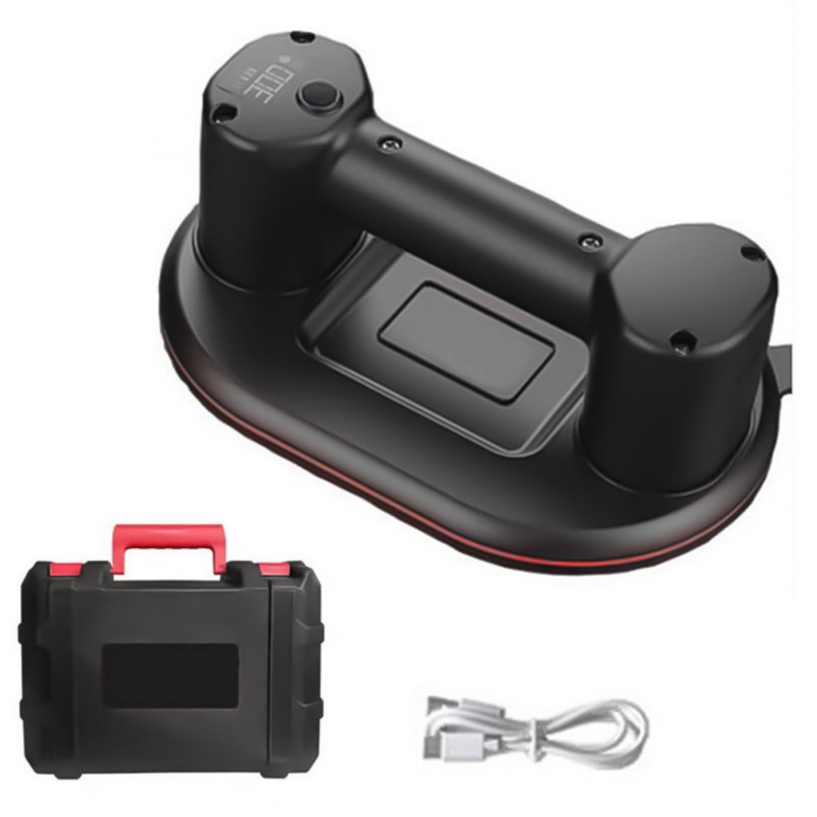 Auto Inflating Double Motor Suction Lifter 300kg Capacity 24cm Diameter LCD Power Monitors Powerful Vacuum Lifting Device Automatic Air Replenishing Vacuum Lifter