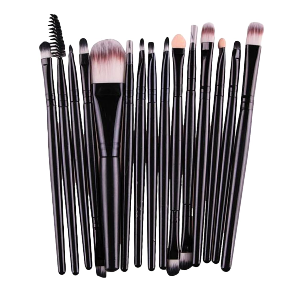 Didiseaon 45pezzi Pennelli Da Trucco Per Occhi Eleganti Per Fondotinta Ombretto Eyeliner e Labbra Set Professionale Nero Sintetica Per Uso Quotidiano e Professionale