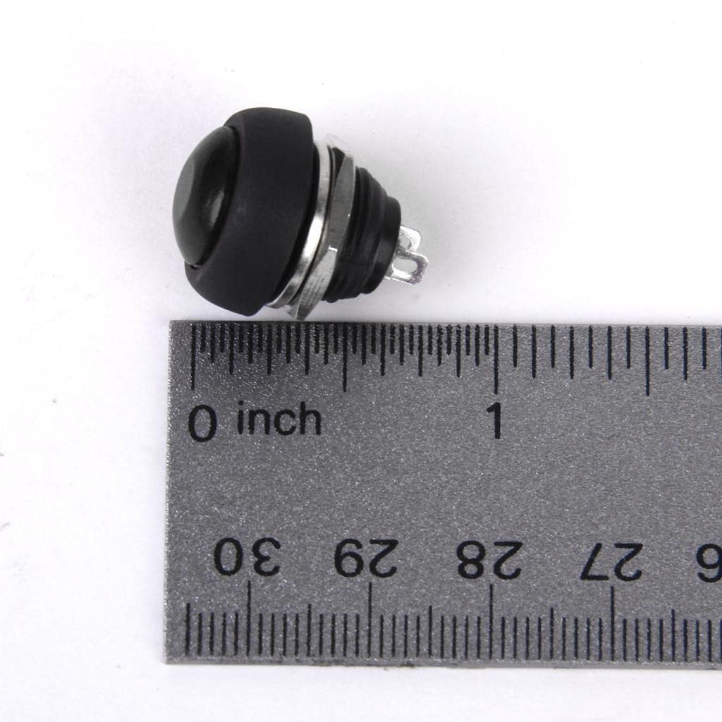 THE STYLE SUTRA® 5 x Momentary Push Button Horn Switch for Doorbell/Boat/Car Waterproof Black | 5 X Momentary Push Button